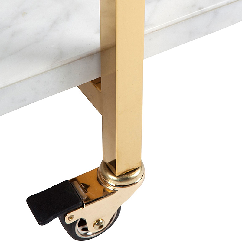Franklin Drinks Trolley, White/Gold