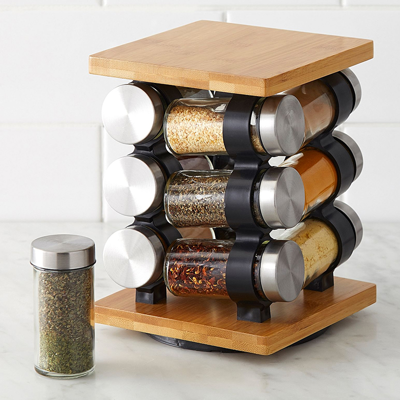 Romano 12-Piece Spice Jar Set with Rack