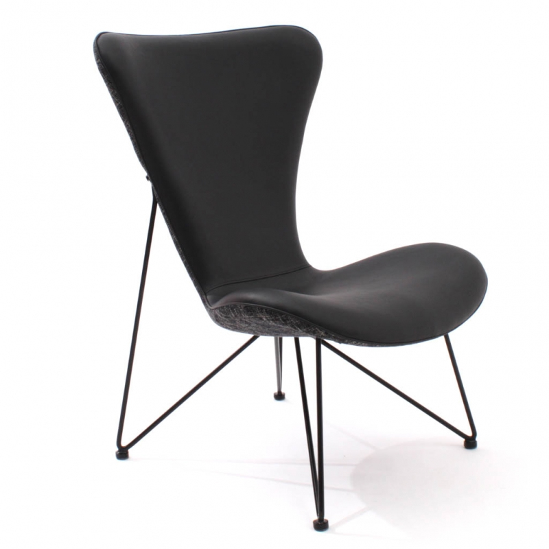 Black lounge chair