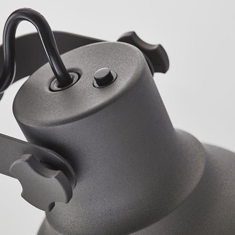 Floor lamp with three heads, dark grey